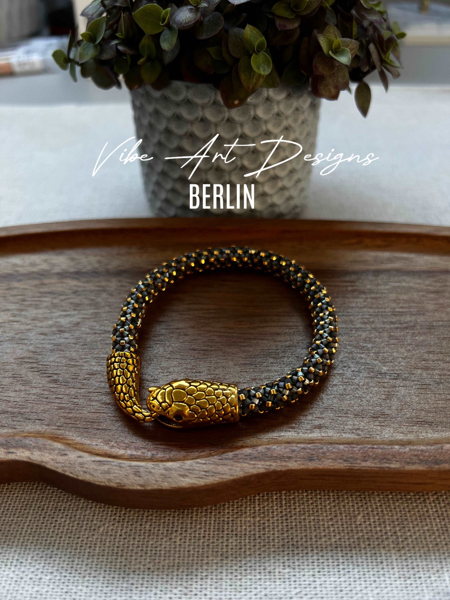 Artisanal Beaded Snake Bracelet