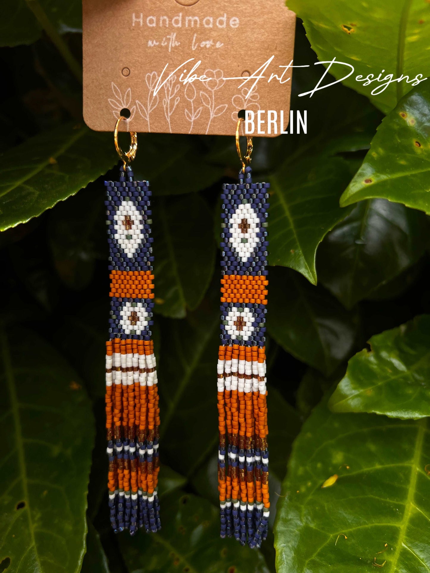 Handcrafted Long Bohemian Beaded Earrings