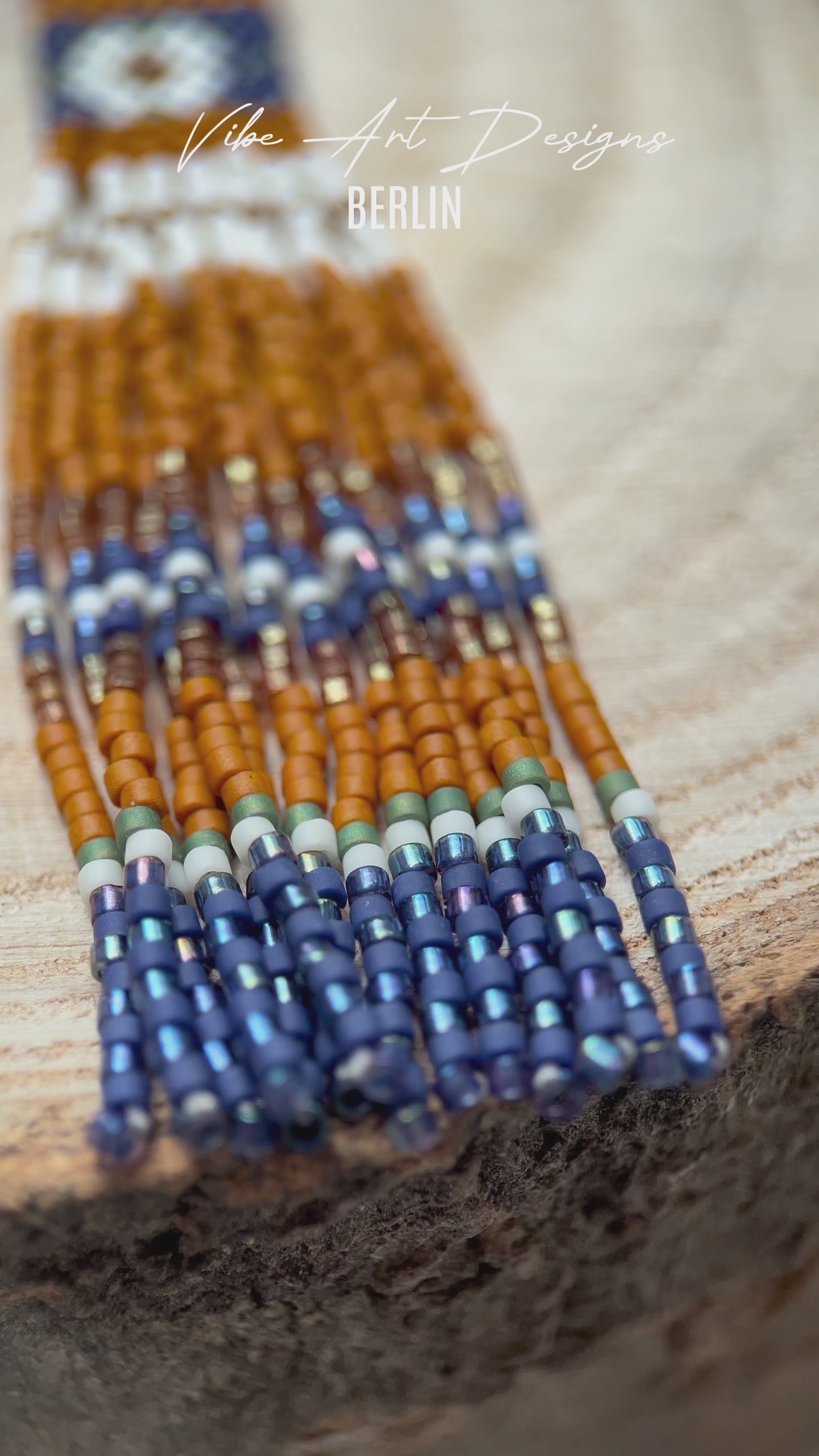 Custom Boho Long Earrings with Beaded Design