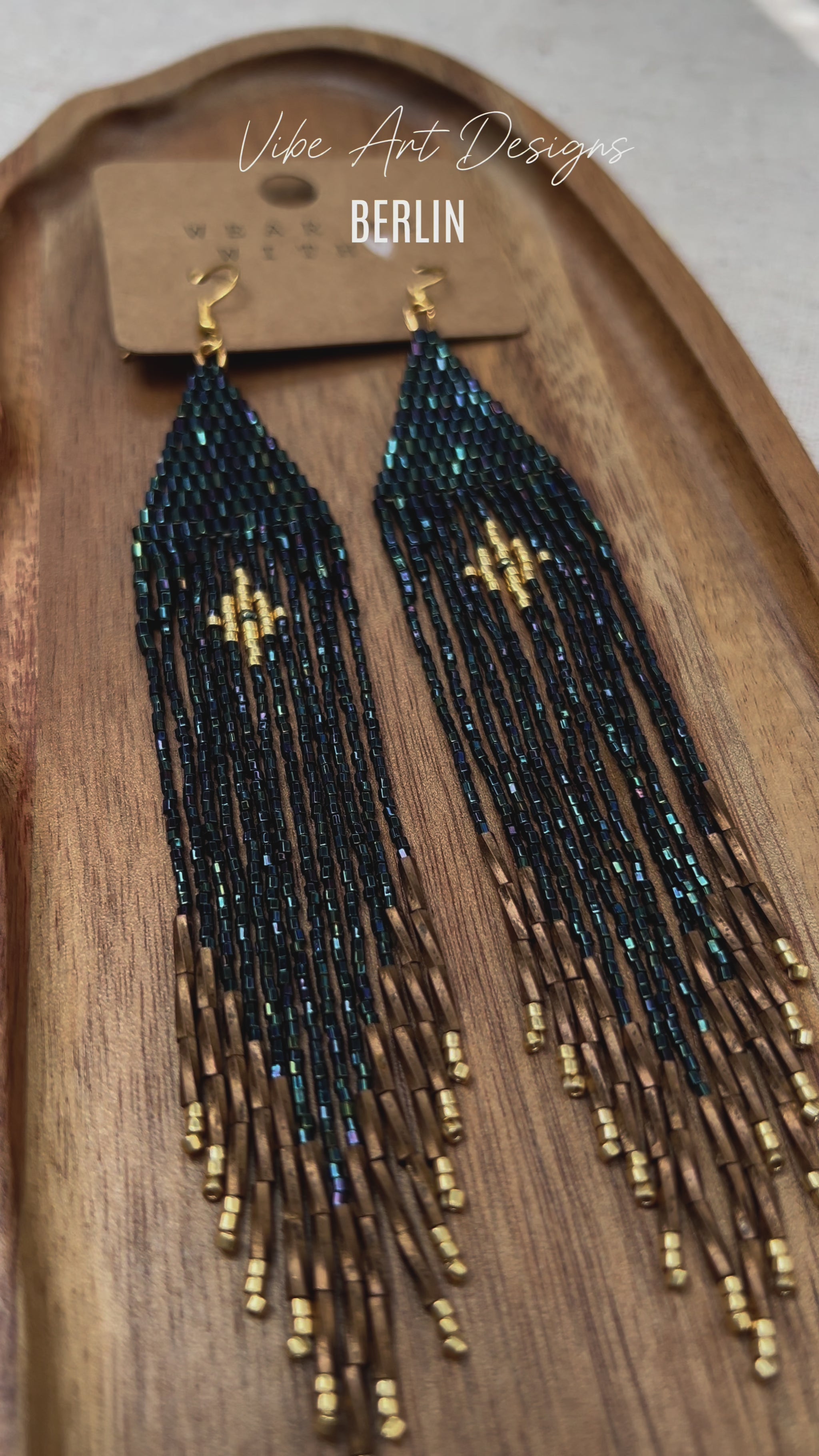 Boho Style Artisan Long Beaded Earrings